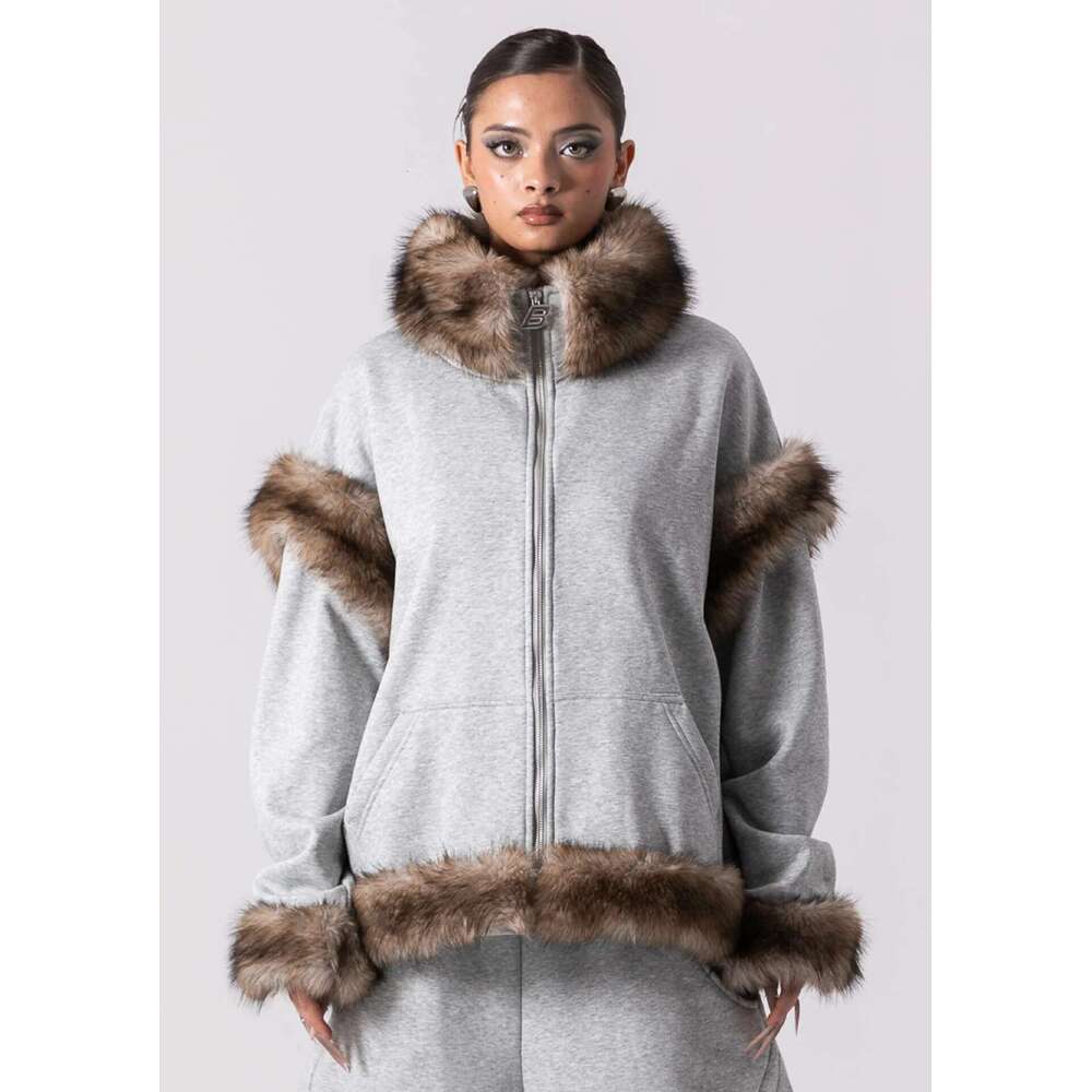Ins Frayed Zipper Sweatshirt Y2K Streetwear Versatile Hip-Hop Loose Couple Jacket