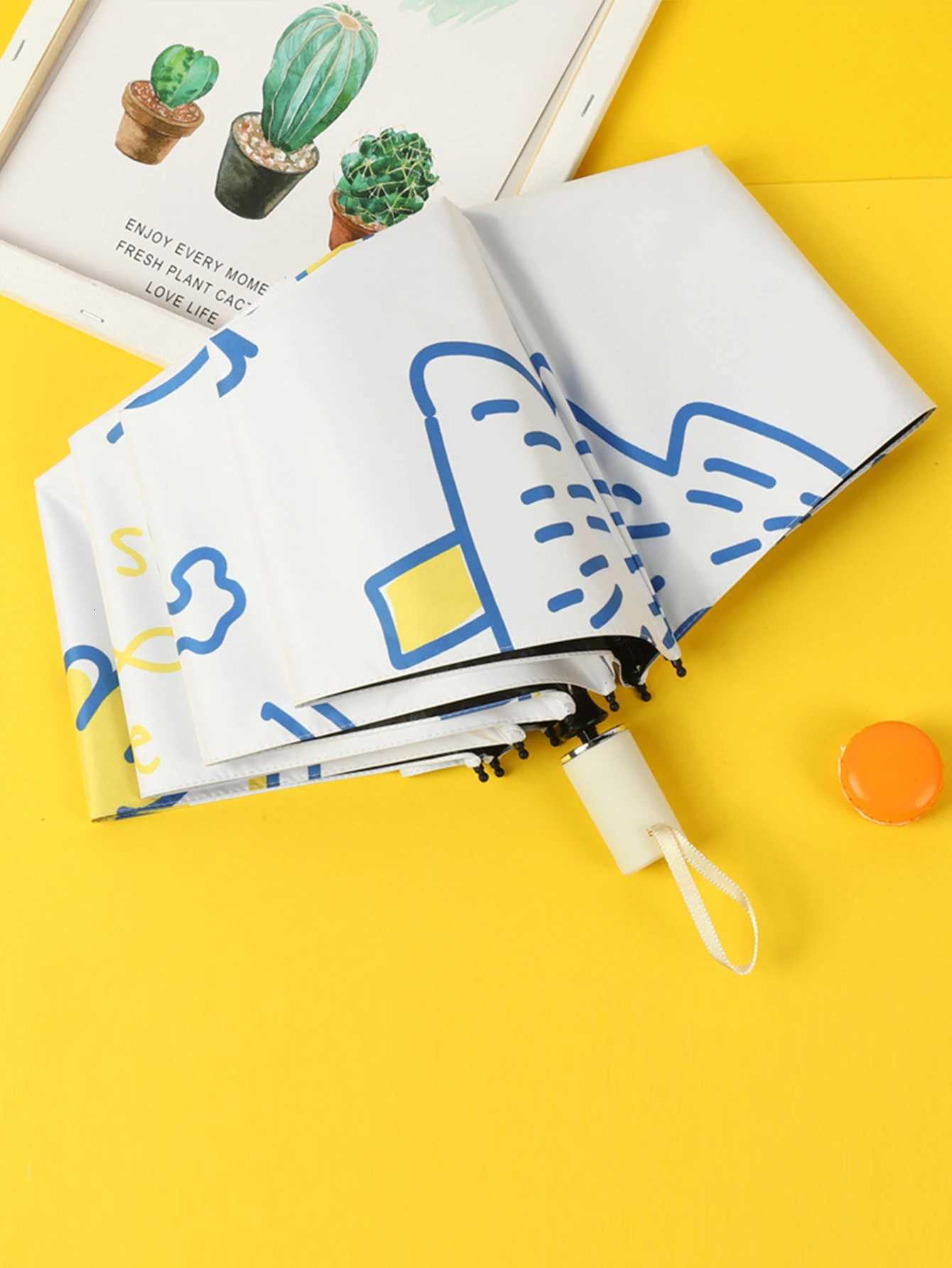 Fresh and Cute Salt Series Creative Fully Automatic Rain and Sunscreen Umbrella Forest Series Retro and Simple Sun Umbrella R250724
