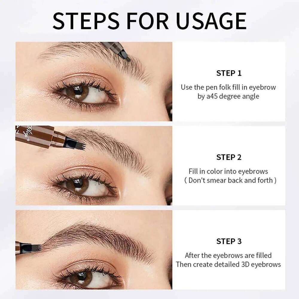 Four-pronged pencil,waterproof,long-lasting,non-decoloring,four-pronged wild pencil,liquid water eyebrow pencil X250723