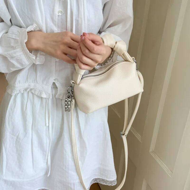 NEW Summer Soft Leather Pillow Women's Crossbody Bag Versatile Light Weight Casual Pure Color Handbag