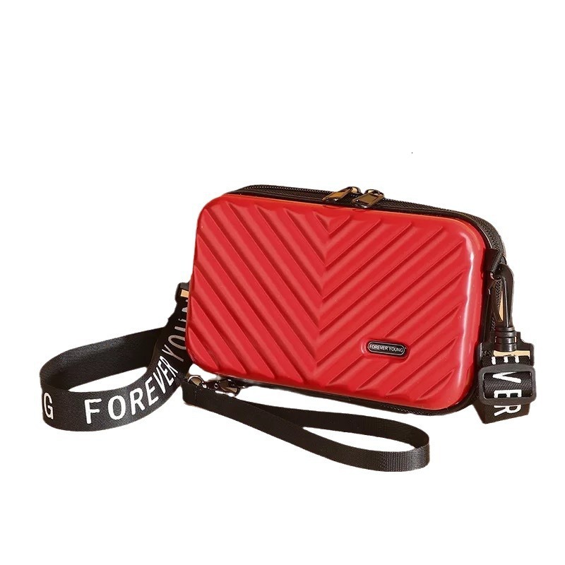 Free Shipping Designer Luxury Women's Hard Shell PC Handbag New Fashion Simple Texture Shoulder Bag Multifunctional 7-inch Casual Makeup Bag