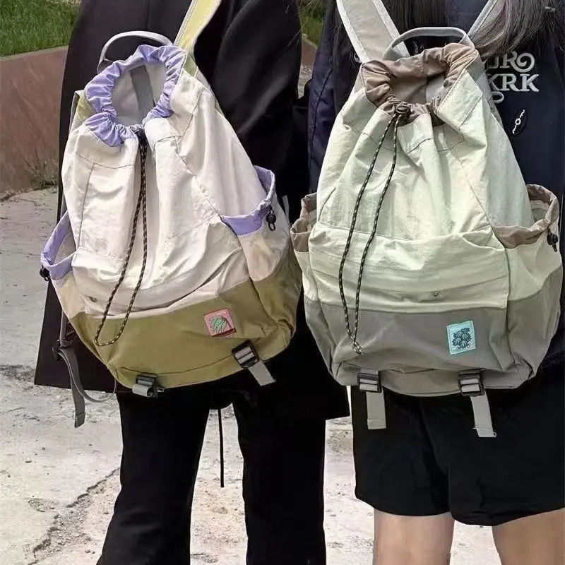 Spring and Autumn Collection Lightweight Backpack with Drawstring Bag Outdoor Sports Mountaineering Large Capacit 250723