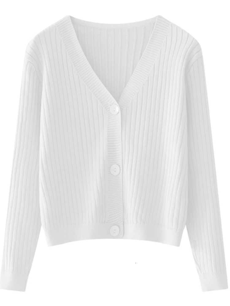 2025 Women Cardigans Sweater V-neck Spring Summer Knitted Cardigans Solid Single Breasted Womens Sweaters X250724