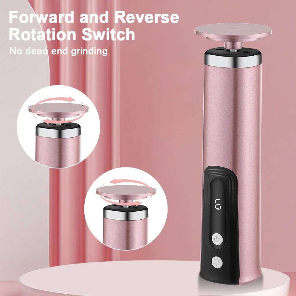 2-in-1 Electric Callus Remover Care Electronic Foot Grinder & Replacement Sandpaper Dead Skin Pedicure Tool