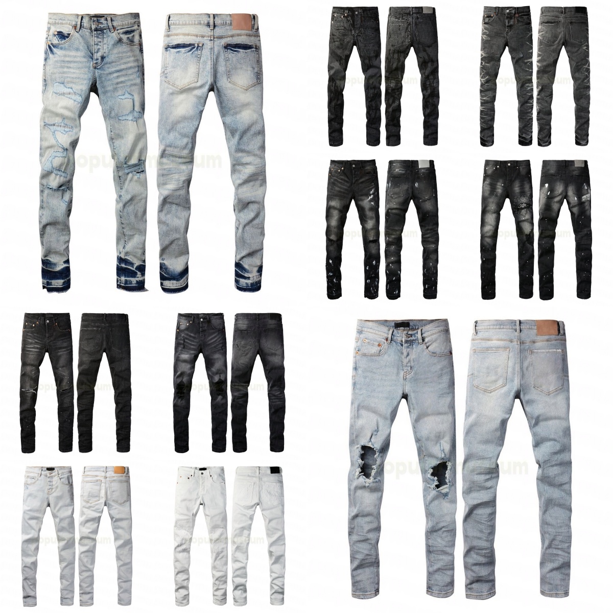 mens designer jeans black pencil skinny pants hole cotton print hip hop streetwear pants casual streetwear casual designers joggers Jeans skinny Jeans high quality