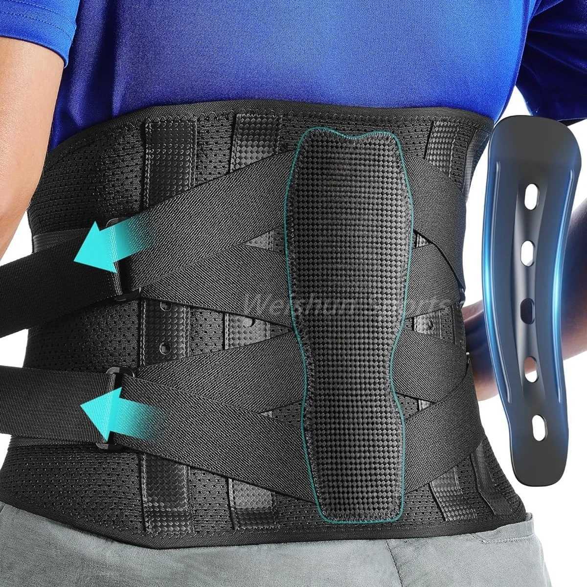 Lumbar Support Belt for Lower Back Pain Breathable Waist Support Brace with Carbon Fiber Support for Home Work Lifting W250724