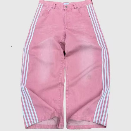 Y2K Vintage Jeans High Street Letter Embroidery Baggy Jeans Men Women Harajuku Hip Hop Casual Straight Leg Wide Leg Pants 250213