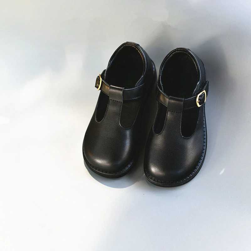 New High-end Genuine Leather Baby Girls Leather Shoes Spring Cowhide Soft Bottom Princess School Shoes Boys Flats Shoes XJ250724