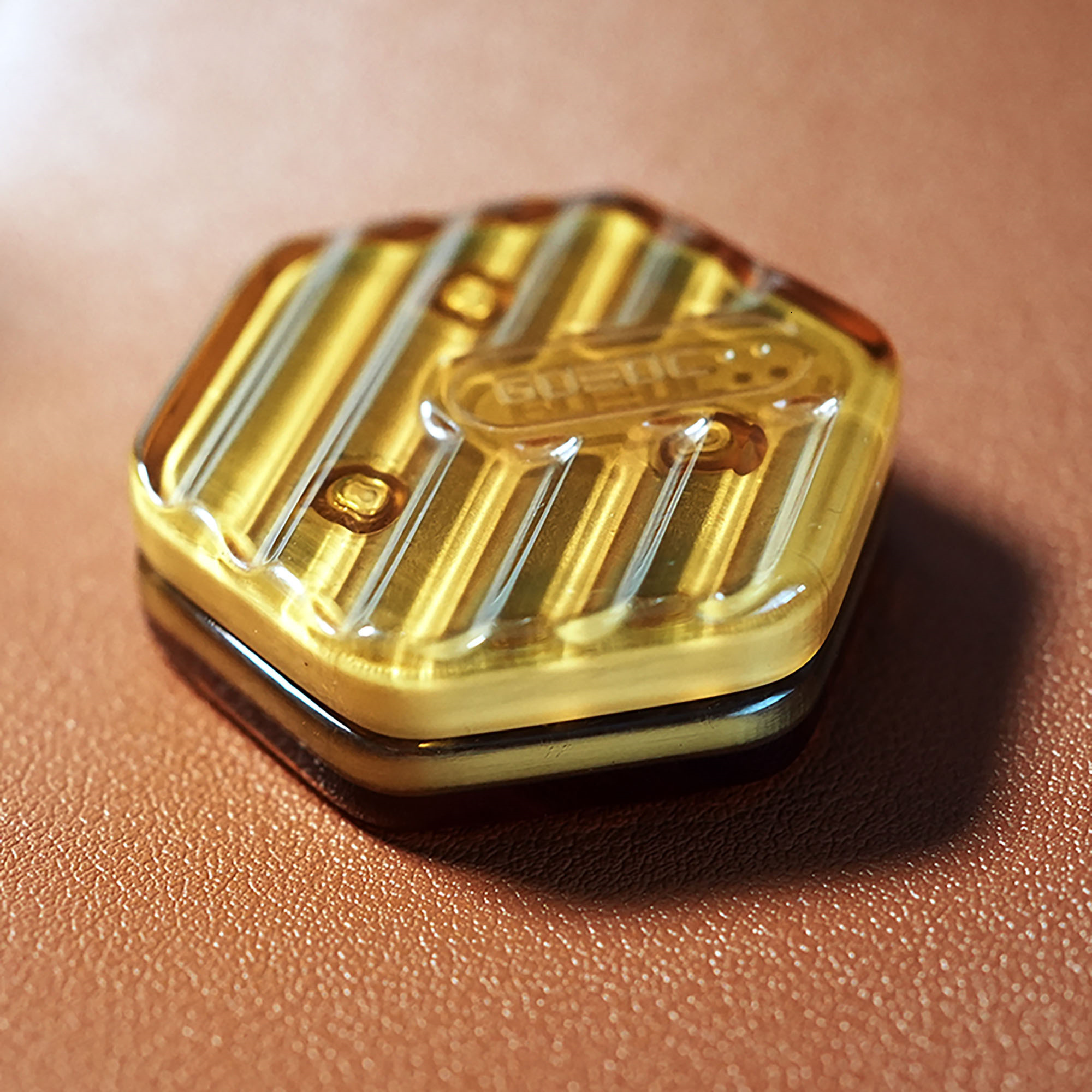 GDEDC Gladiator Spin Push Fidget Metal Ujung Jari EDC Slider Dorong Logam Tanpa Batas Mainan