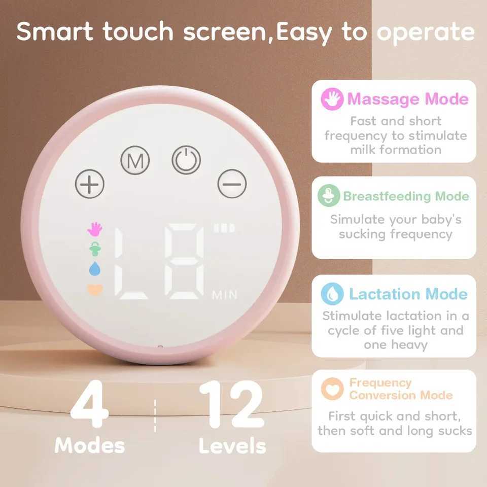 2025 New Wearable Electric Breast Pump Portable Hands-Free 4 Modes 12 Levels Silent Comfortable BPA-Free Milk Extractor for Moms X250724