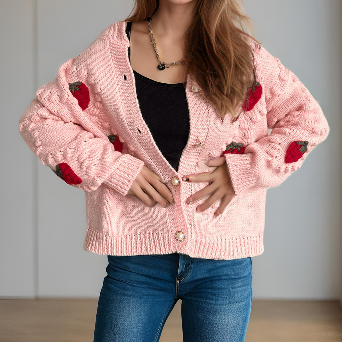 Free shipping designer sweater for women Sweater fashion casual simple loose lazy style knitted sweater