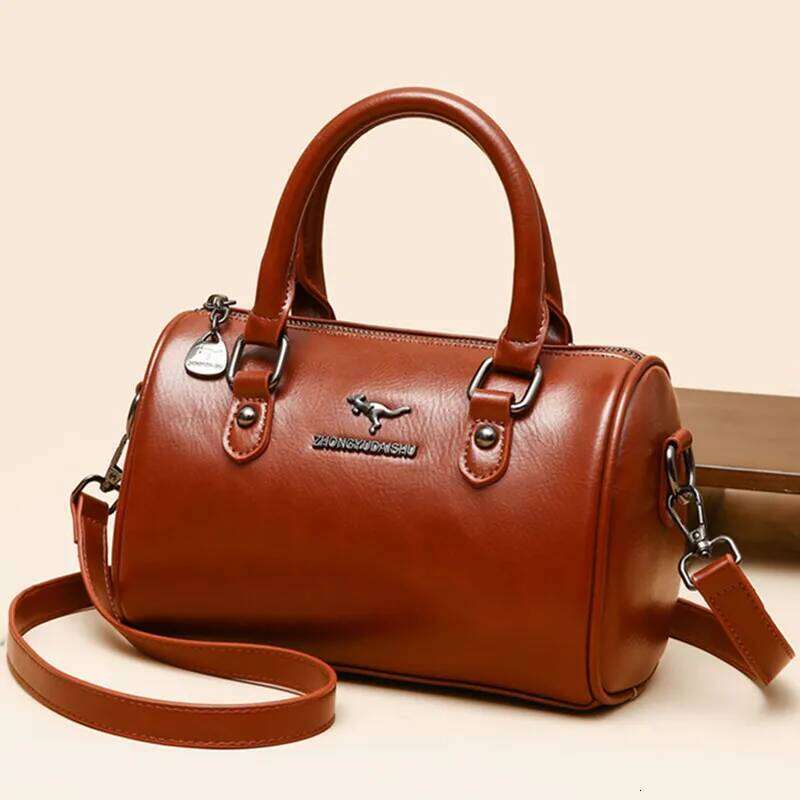 Brand Women Oil wax Leather Handbags Fashion Female Large Capacity Crossbody Bag Shoulder Messenger Bags Ladies New Tote