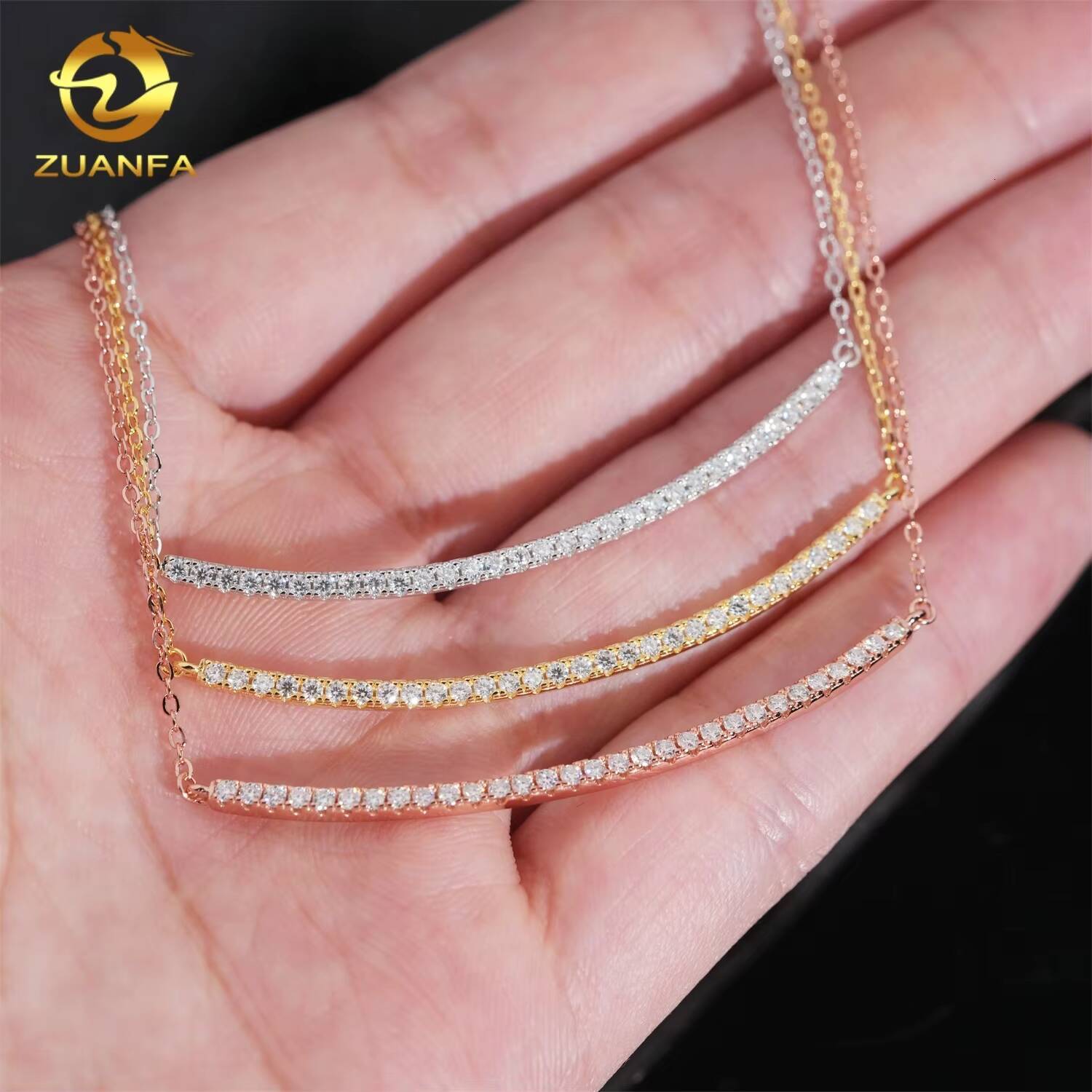 Women Jewelry GRA Certificate 925 Sterling Silver Elegant Pretty Moissanite Pendant Necklace