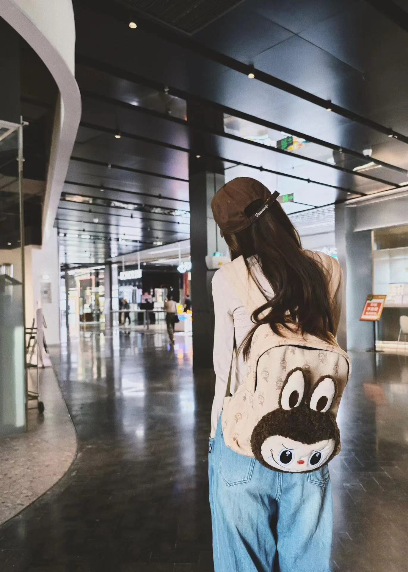 Cute L-Labubus Cartoon Teenage Backpack Gift Student Work Daypack For Men Women Laptop Computer Canvas Bags