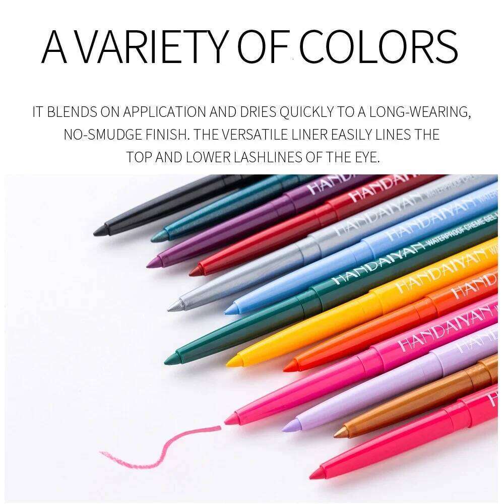 Colorful Waterproof Creme Eyeliner Pencil Smooth Gel Cream Long Lasting Eye Makeup Professional Eyeliners Set X250723
