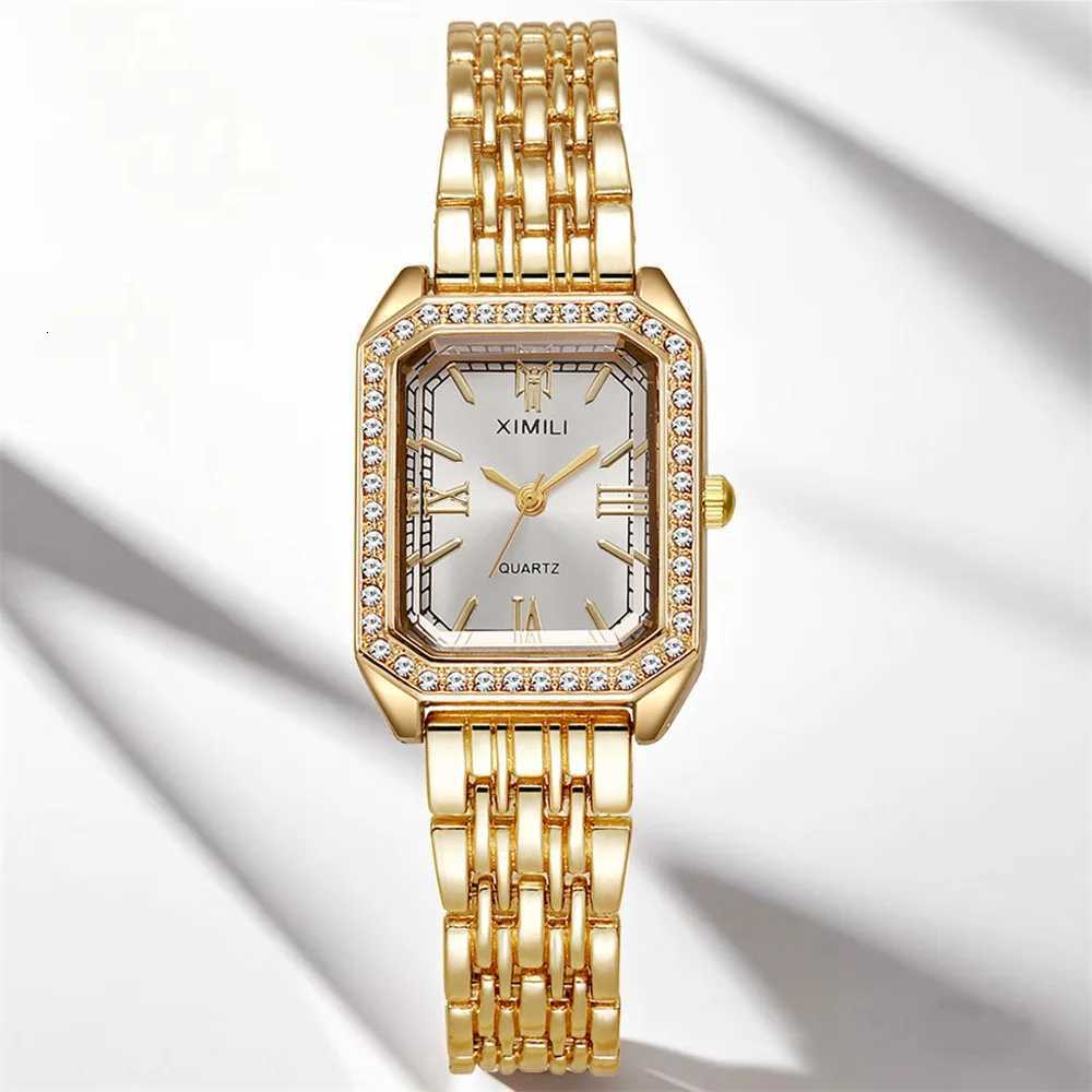 2025 Light Luxury Brand Watch Women Business Simple Diamond Gold Watches Casual Female Student Fashion Quartz Clock Wristwatches W250724