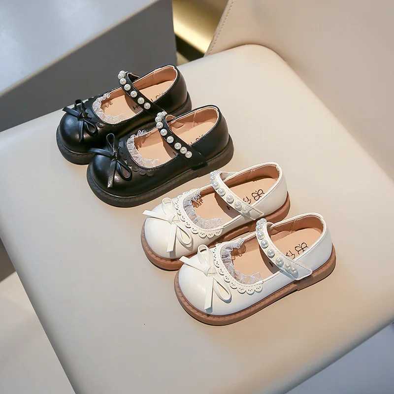 Princess Elegant Shoes Toddler Girls Soft Sole Mary Jane Dress Flats Child Wedding Par Shoes Kids Lace Edge Lolita Ballet Shoe XJ250724