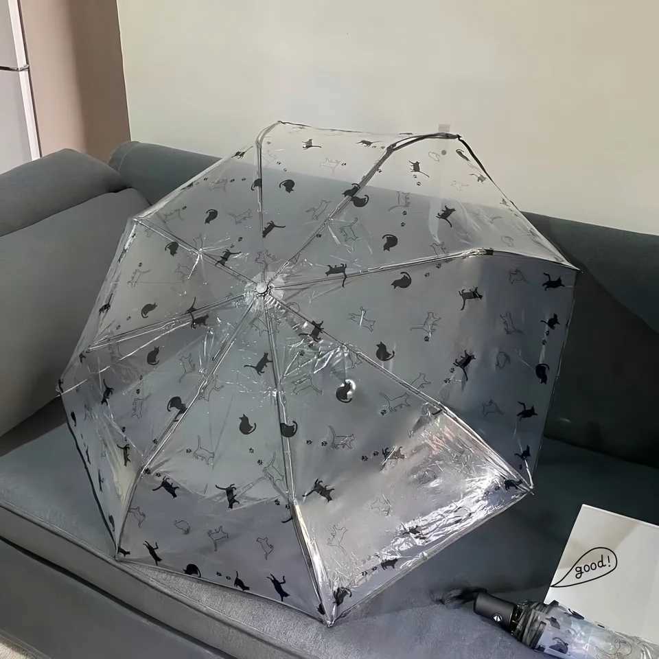 Transparent Automatic Three-fold Umbrella Transparent Automatic Three-fold Umbrella. R250724