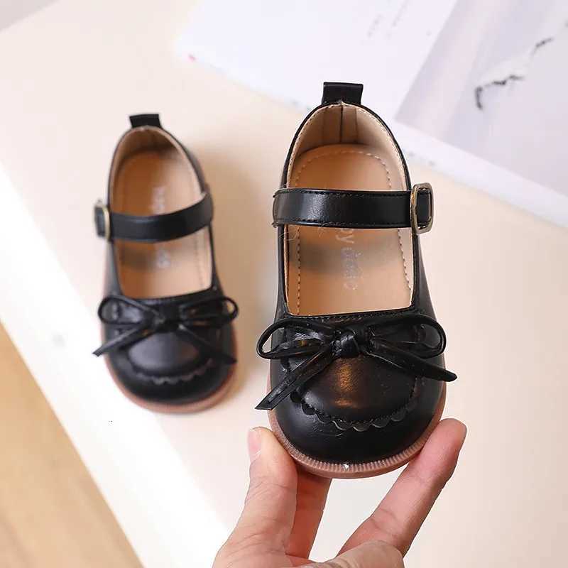 Toddler Kids Mary Janes Cute Spring Pure Color Sweet Children Leather Shoe Round Toe Bowknot Ruffles 21-30 Chic Girls Shoe XJ250724