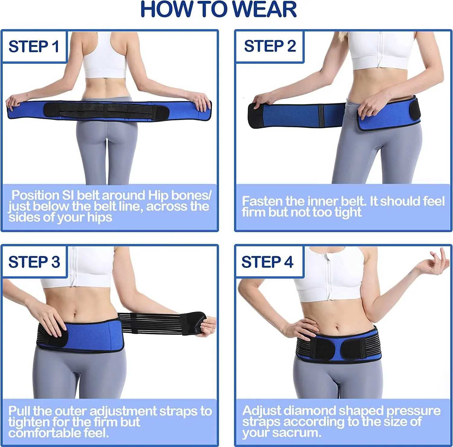 Sacroiliac Hip Belt for Men Women Alleviates Sciatica Lower Back Pain Provides SI Joint Pelvic Support Nerve Compression W250724