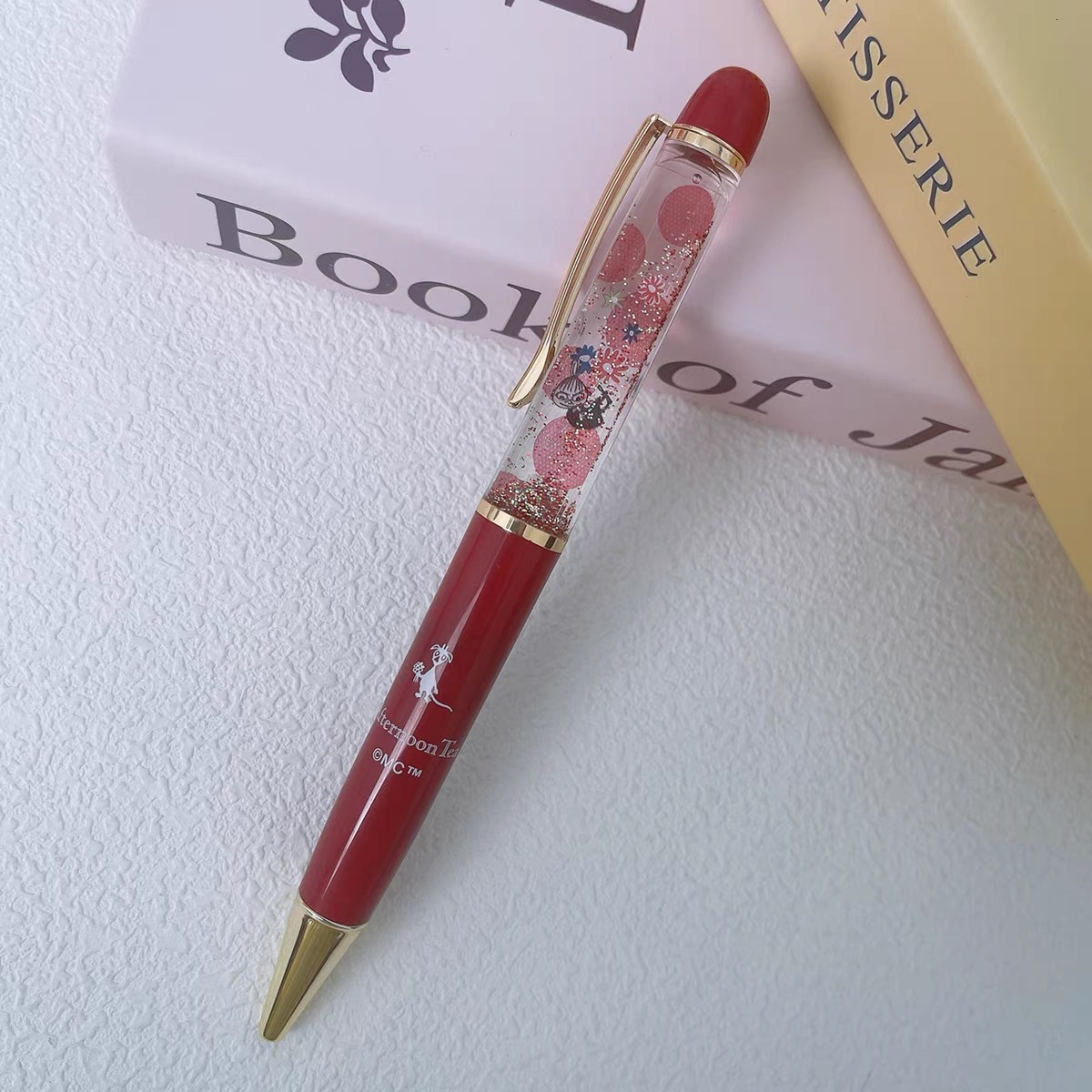 Japanese Afternoon Tea Snoopy Rotating Black Oil-Based Ballpoint Pen