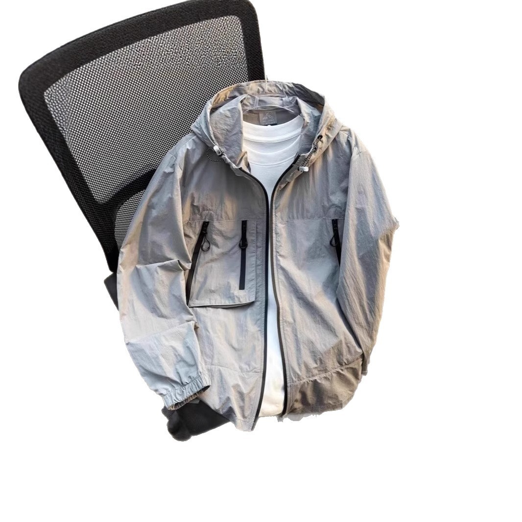 Couple Versatile Sports Summer Jacket Unisex Hooded Top Casual Lightweight Jacket Sun Protection Clothing KB