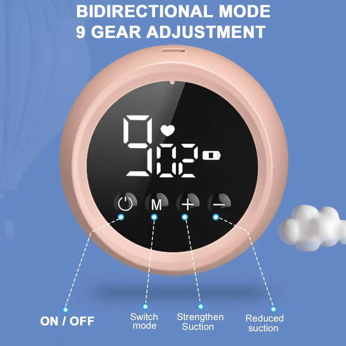 Electric Breastmilk Pump Machine USB Charge LED Display BPA Free Breastfeeding Pump Milk Collector Portable Breastmilk Extractor X250724