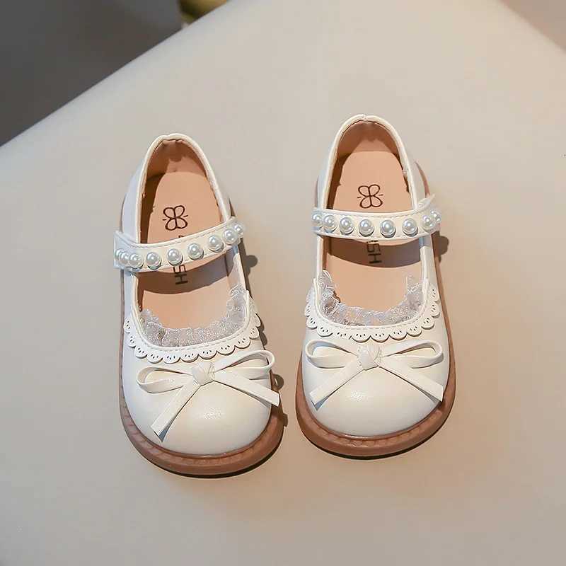 Princess Elegant Shoes Toddler Girls Soft Sole Mary Jane Dress Flats Child Wedding Par Shoes Kids Lace Edge Lolita Ballet Shoe XJ250724