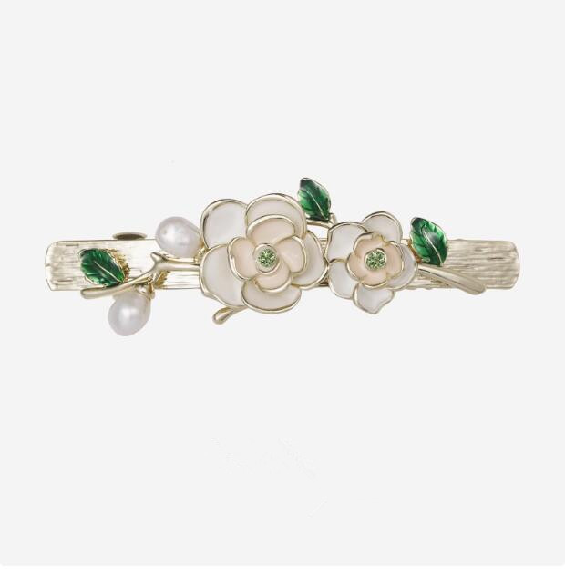 Luxury Spring Designer Womens Hairpin Brand CLASSIC RETRO ELEGANCE camellia flower Claw Clip Classic Hairclip Metal Shark Hairpin Hair Clips Hair Acce