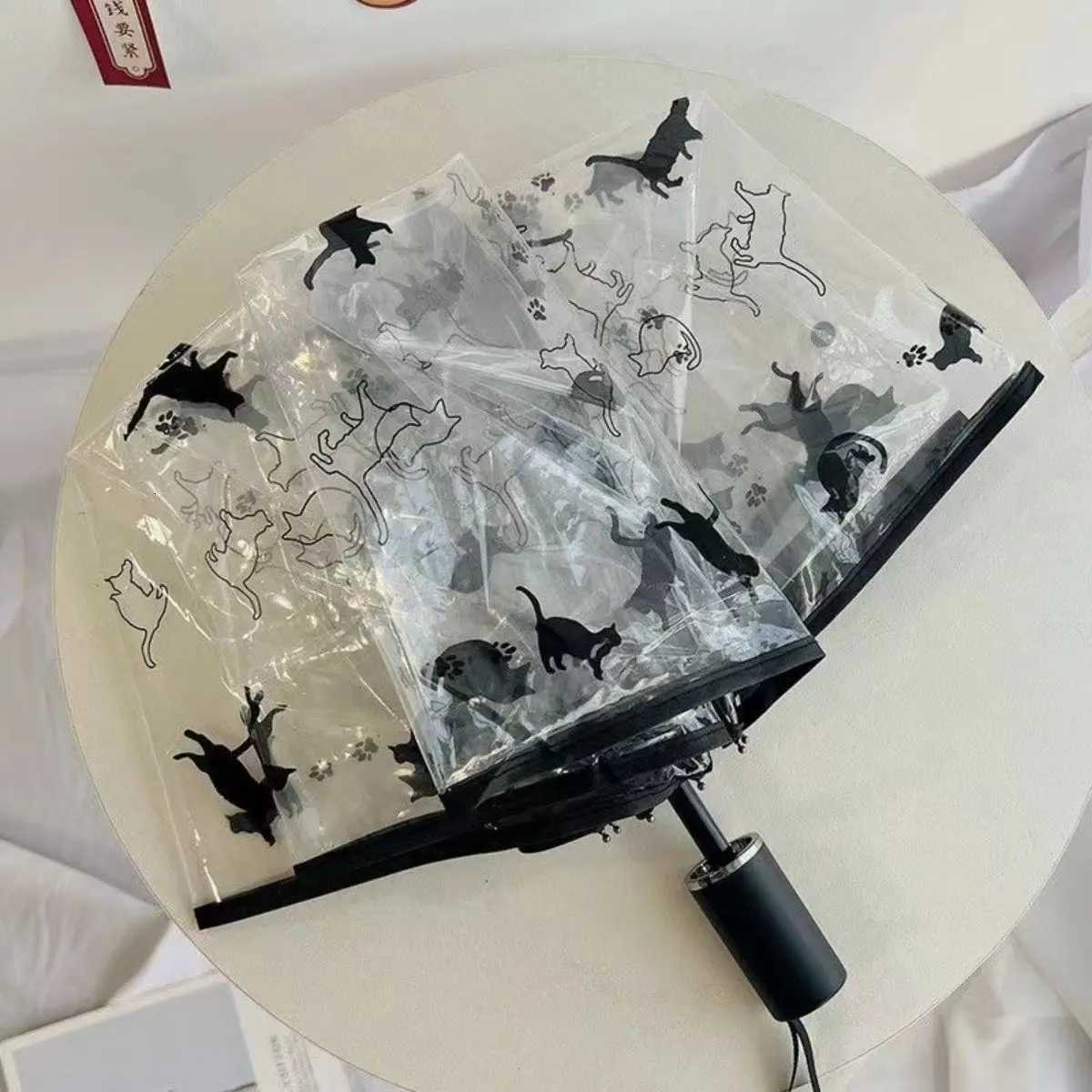 Transparent Automatic Three-fold Umbrella Transparent Automatic Three-fold Umbrella. R250724