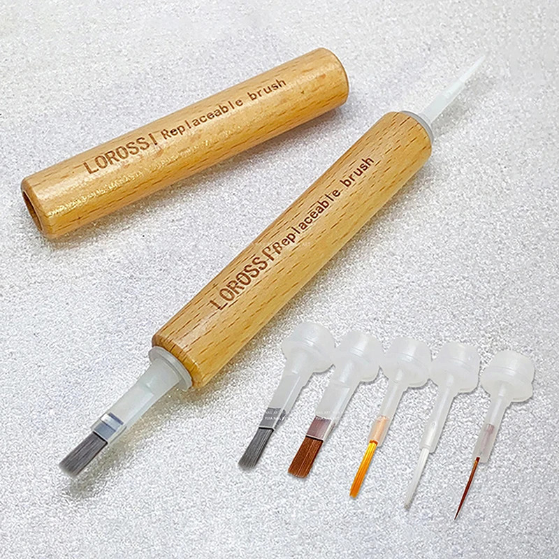 40/60 Pcs Nail Polish Brush With Double Head Pen Can Replacement Head Brush Nail Brush Liquid Applicators Manicure Tools 250716