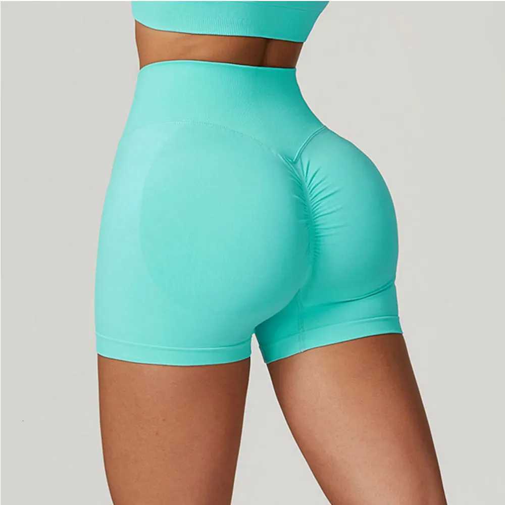 Seamless Sports Short Women Ribbed Shorts Squat Proof High Waist Fitness Tight Shorts Chuitskering Cycling Workout Gym Shorts XJ250724