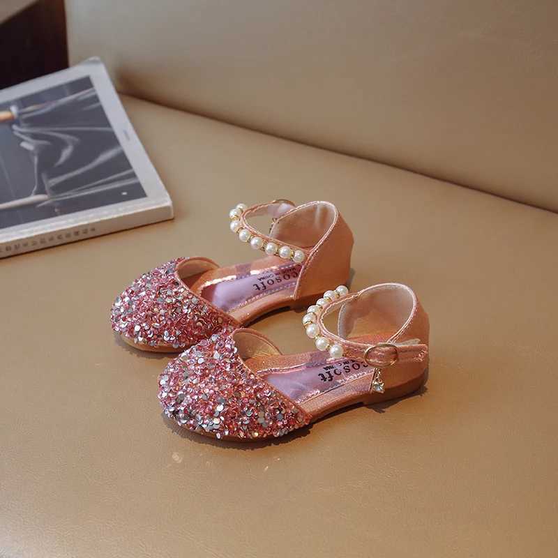 New Children Princess Shoes for Girls Bowtie Glitter Children Baby Dance Shoes Shiny Casual Toddler Girl Sandals XJ250724
