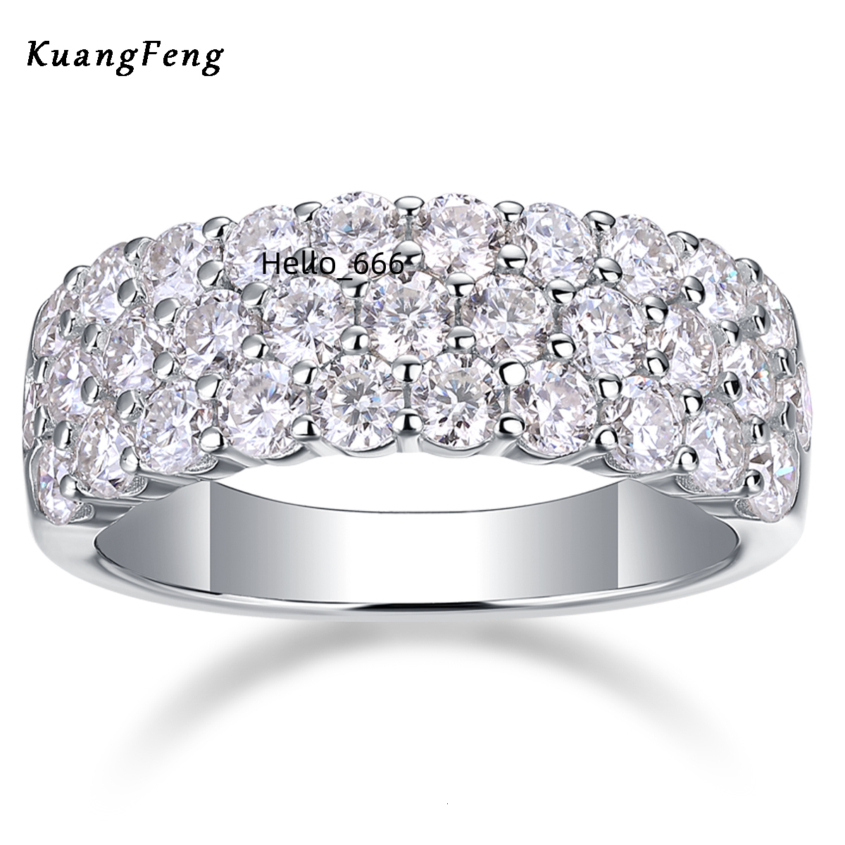 12970 Factory Sales 925 Sterling Silver Circular VVS Moissanite Engagement Ring Luxury Designer Wedding Rings for Women