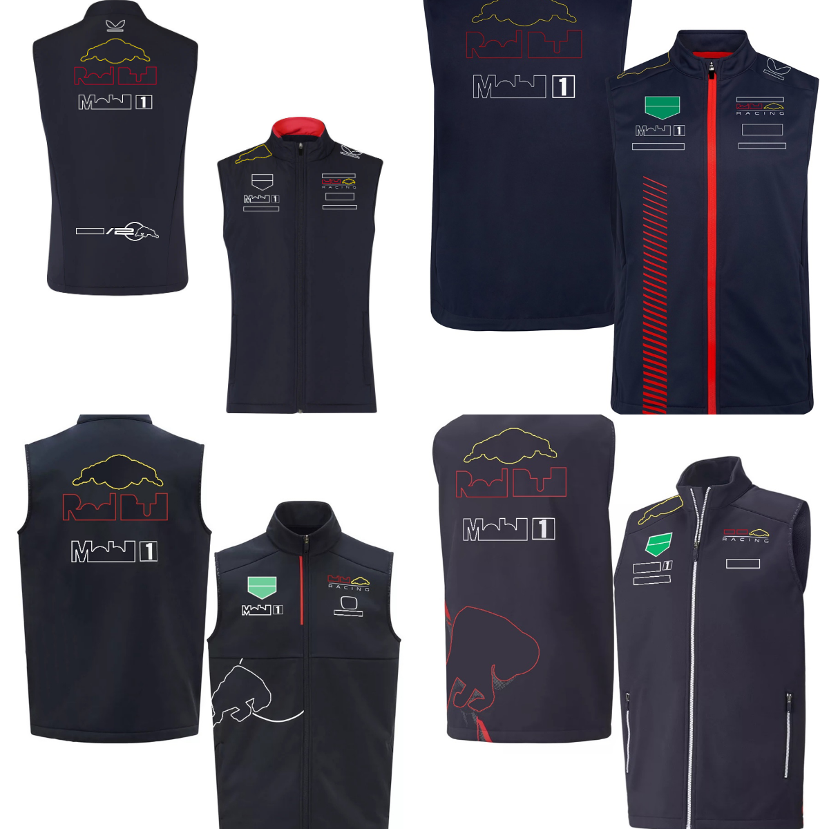F1 2024 Team Gilet Formula 1 Driver Racing Sleeveless Men's Full-length Zip Stand-up Collar Vest Jacket Sweatshirt Unisex free shipping