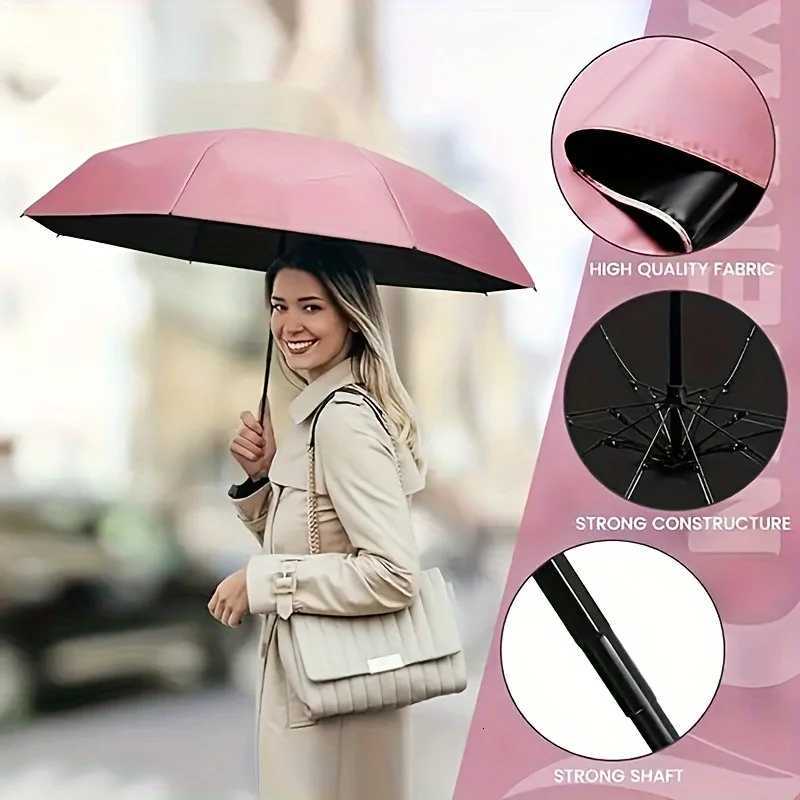Solid color mini folding umbrella UV resistant casual lightweight portable and durable for men and women. R250724