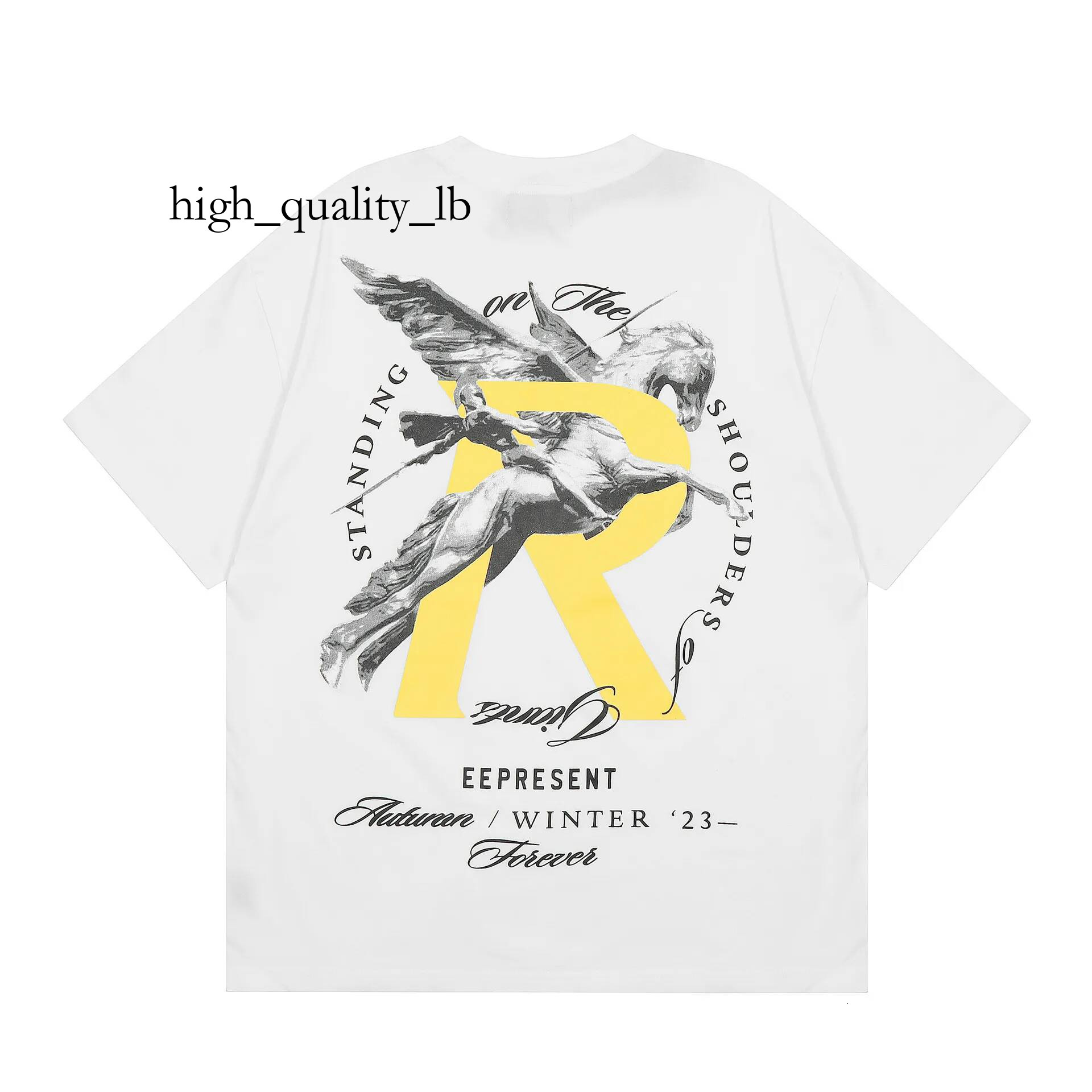 representer t shirt Designer Crewneck Printed Letter-R Graphic Tee Casual Versatile Trendy Man Essentials T Shirt Unisex Couple T Shirt Outfits Tops fe9