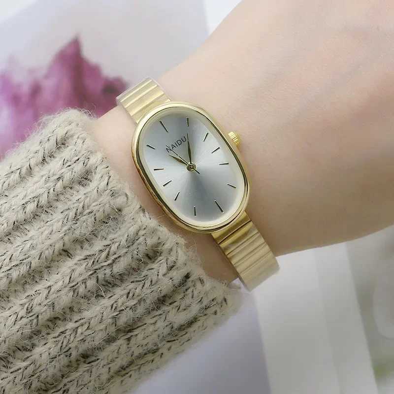 oval Small Dial Women Quartz Watch Stainless Steel Bamboo Strap Girl Student Leisure Fashion Luxury Gift Wristwatch Dropshipping W250724