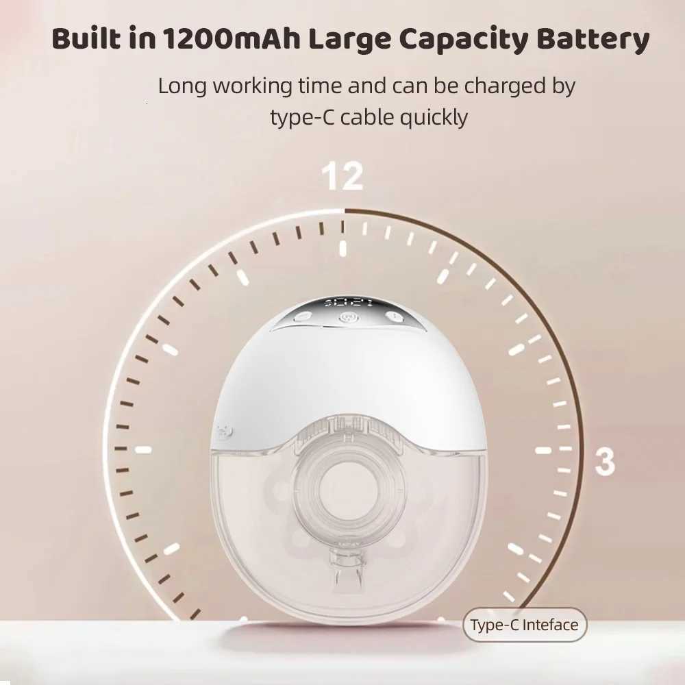 210ml Capacity Wearable Electric Breast Pump with 4 Modes and 12 Suction Levels Milk Collector BPA-Free X2507241