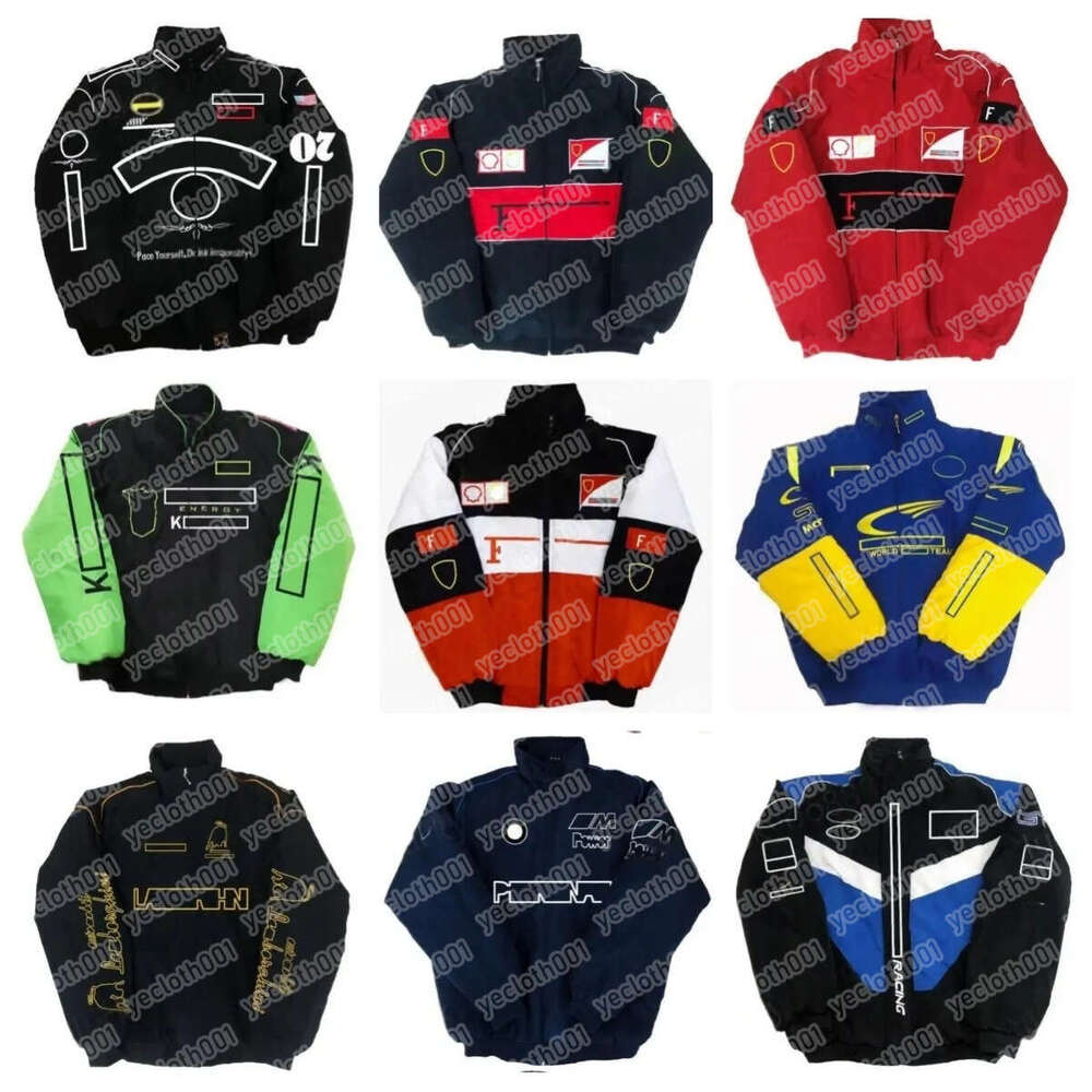 2025 Racing Suit Long-sleeved Retro Motorcycle Jacket Moto Team Rider Winter Cotton Clothing Embroidered Warm F1 Jackets