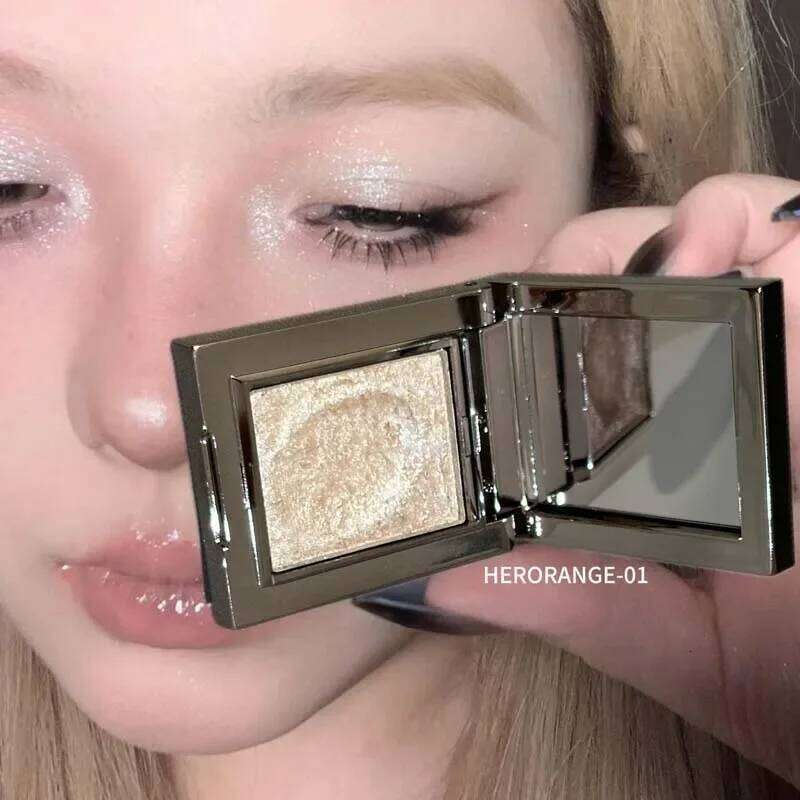 Punk Metallic Glitter Mashed Potato Shimmer Highlight Pressed Pigments Dark Smoky ple Pearlescent Eyeshadow Palette X250723 X250724