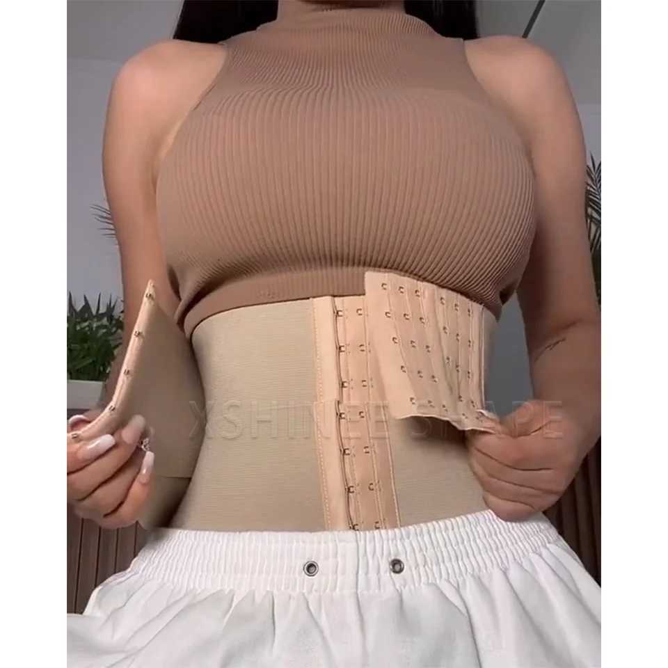 Colombian Waist Shaper Double Compression Corset Flat Belly Posture Correcting Body Shaper Tummy Control Slimming Belt W250724