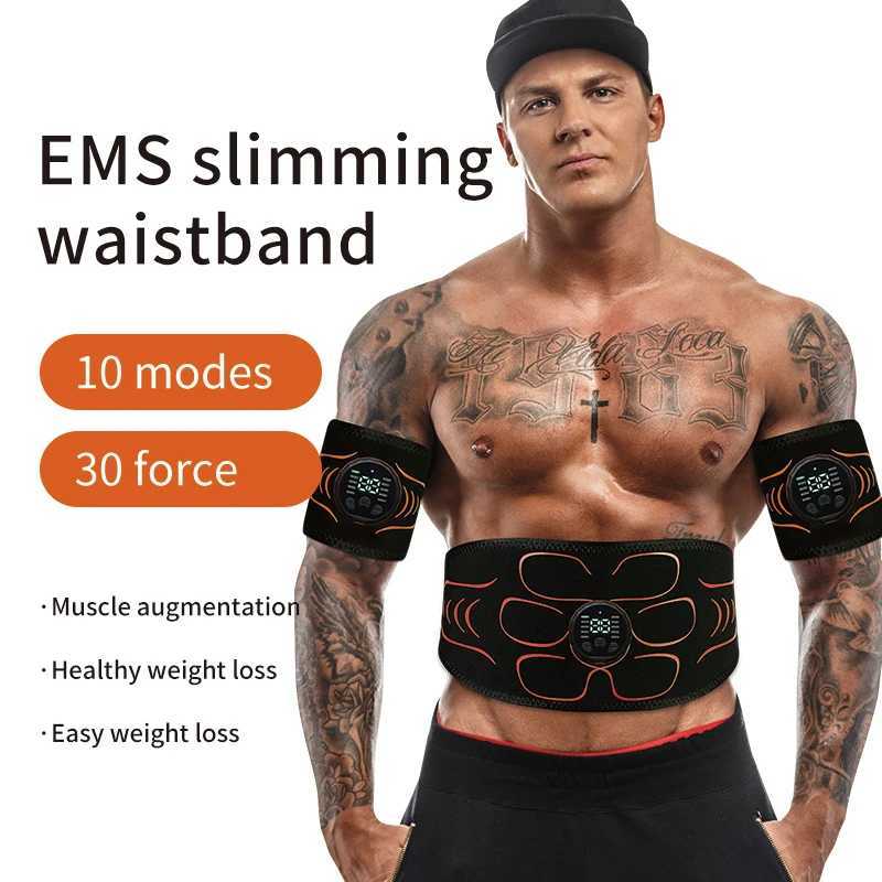 Abdominal Toning Belt EMS Muscle Stimulator Abs Muscle Toner USB Charge Body Shaping Weight Loss Fat Burn Fitness Unisex W250724