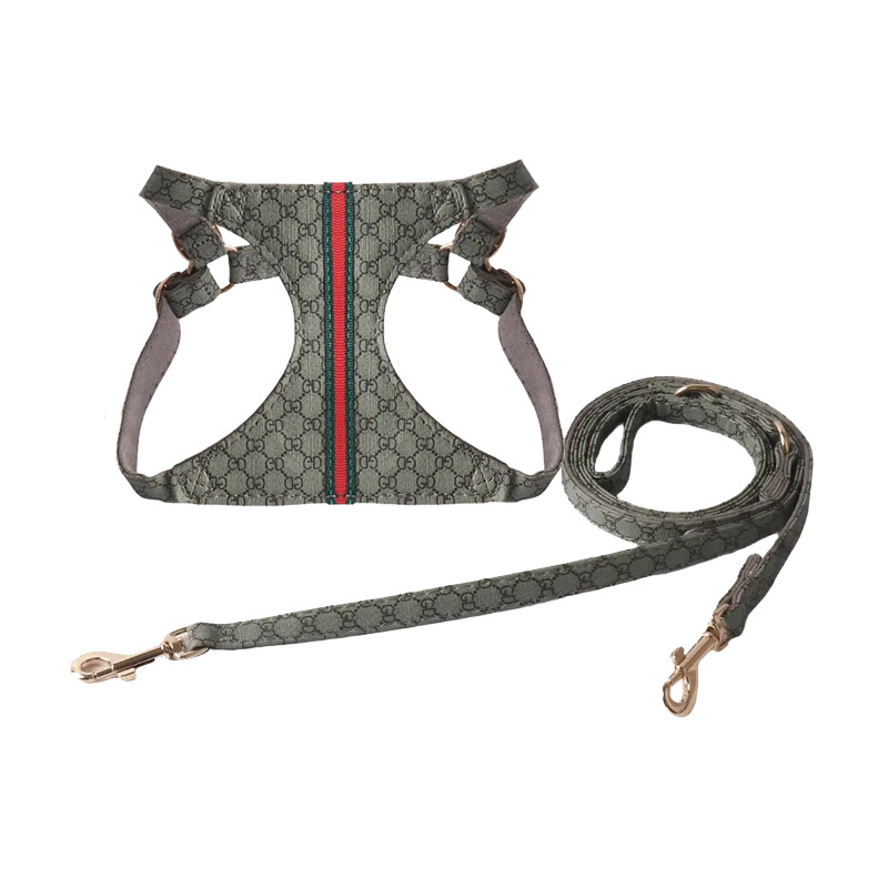 No Pull Dog Harness with Multifunction Dog Leash, Fashion Print, Suede Lining, Soft Adjustable No Choke Escape Proof Pet Harness Vest for Extra Small 