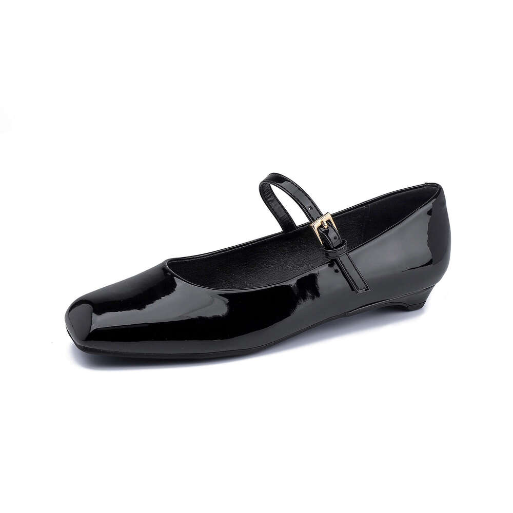 Designer Spring New Flat Single for Women, Smooth Sole, One Strap, Square Toe Mary Jane Shoes, Comfortable Soft Sole Work Shoes