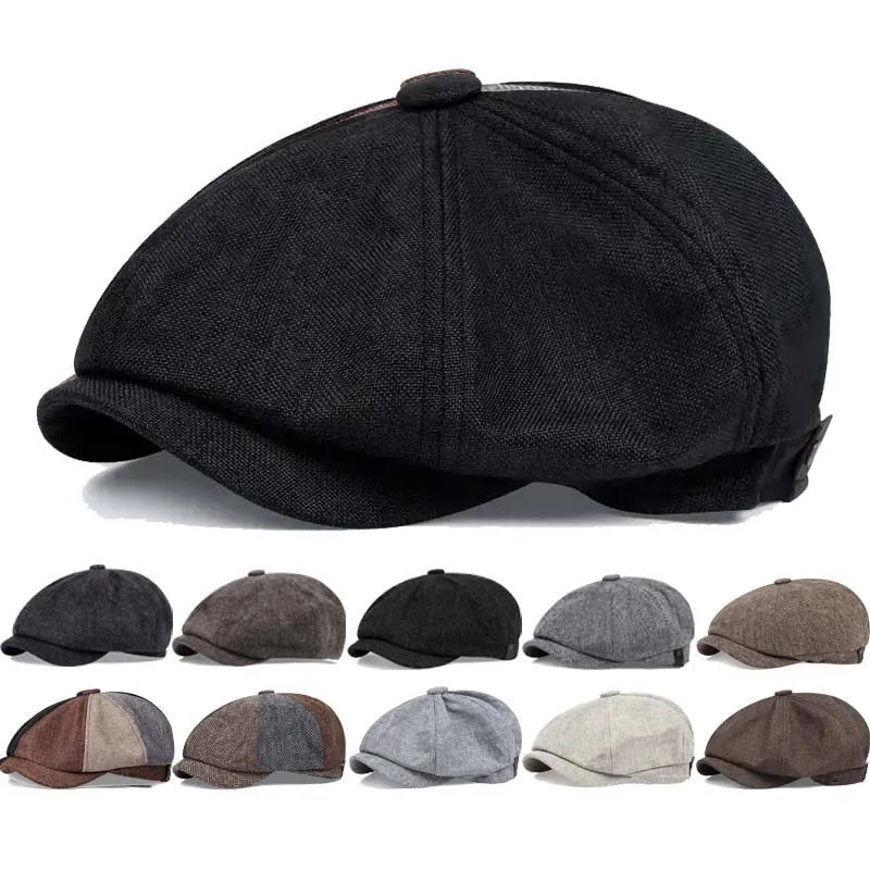 Men Casual y Blinders hat Spring Autumn Retro Beret Hats Wild Casual Hats Unisex Wild Octagonal Cap girl sboy English hat 250723