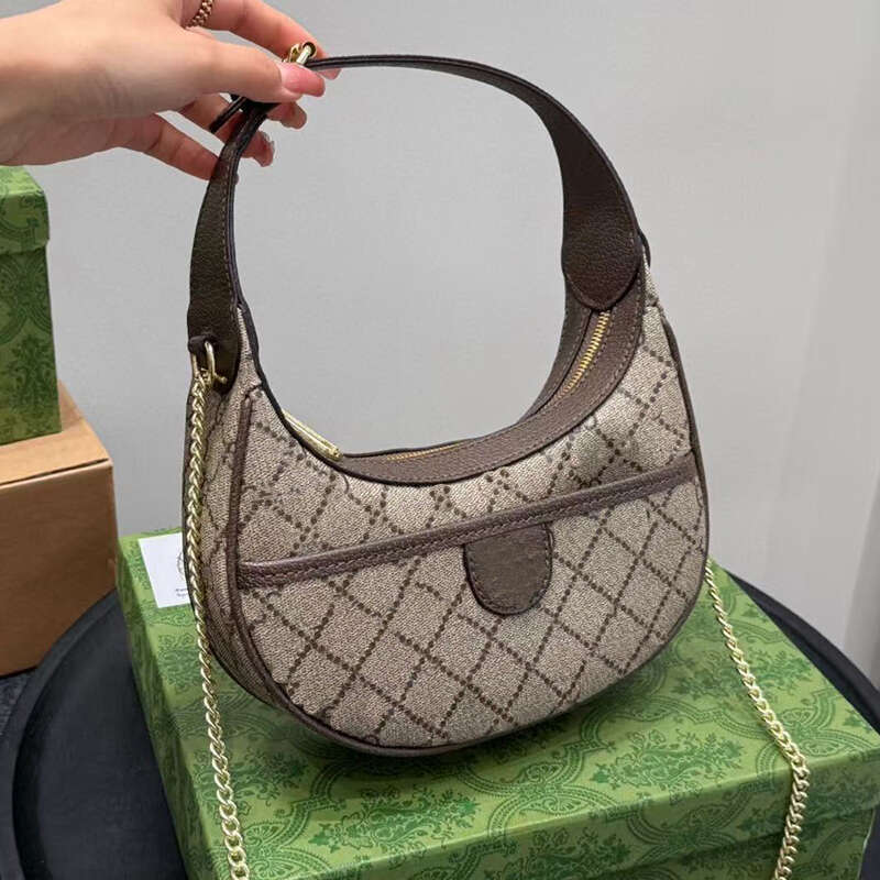 Designer Tote Bags Handbags Leather Fashion New Ladies Chain Crossbody Bags Half Moon Luxury Letters Shoulder Bag Top Quality