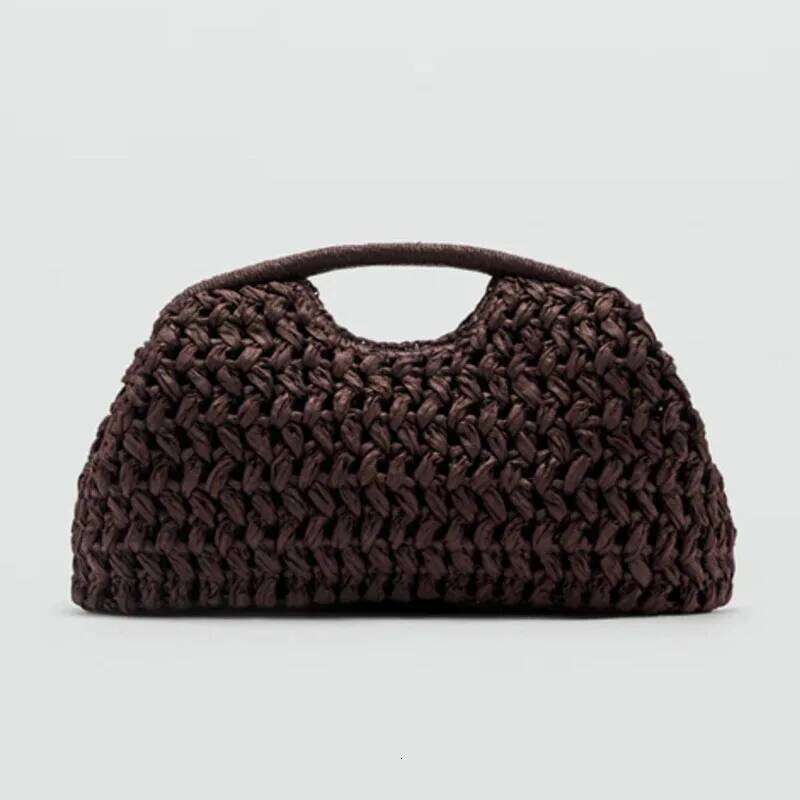 Summer New , Women's Straw Woven Handbag,Fashionable Raffia Clutch Bag Beach Travel Vacation Evening Elegant Purse