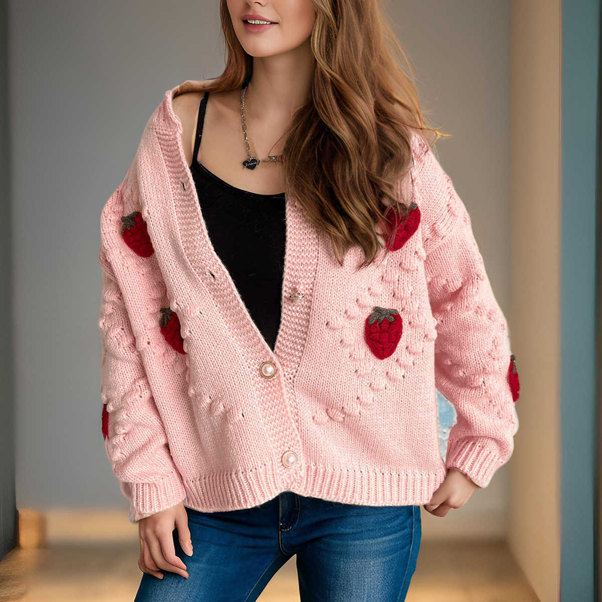 Free shipping designer sweater for women Sweater fashion casual simple loose lazy style knitted sweater