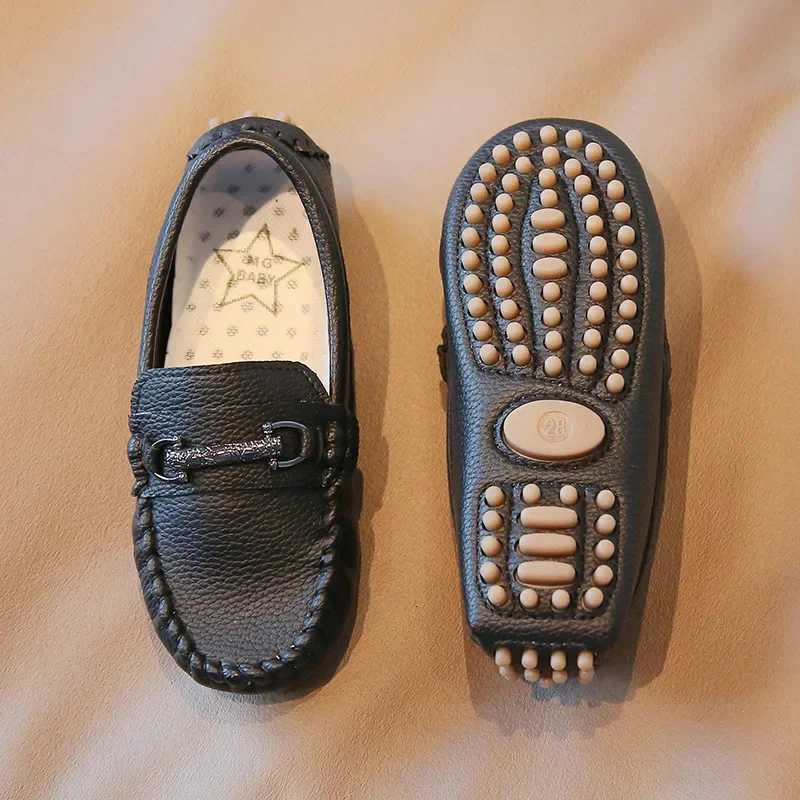 Baby Boy Dress Loafers Soft Bottom Non-slip Kids Casual Shoes for Girls Leather Moccasins New Designer Toddler Flats XJ250724
